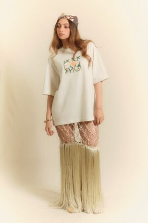 Camiseta Matilde Lina Oversize Vainilla