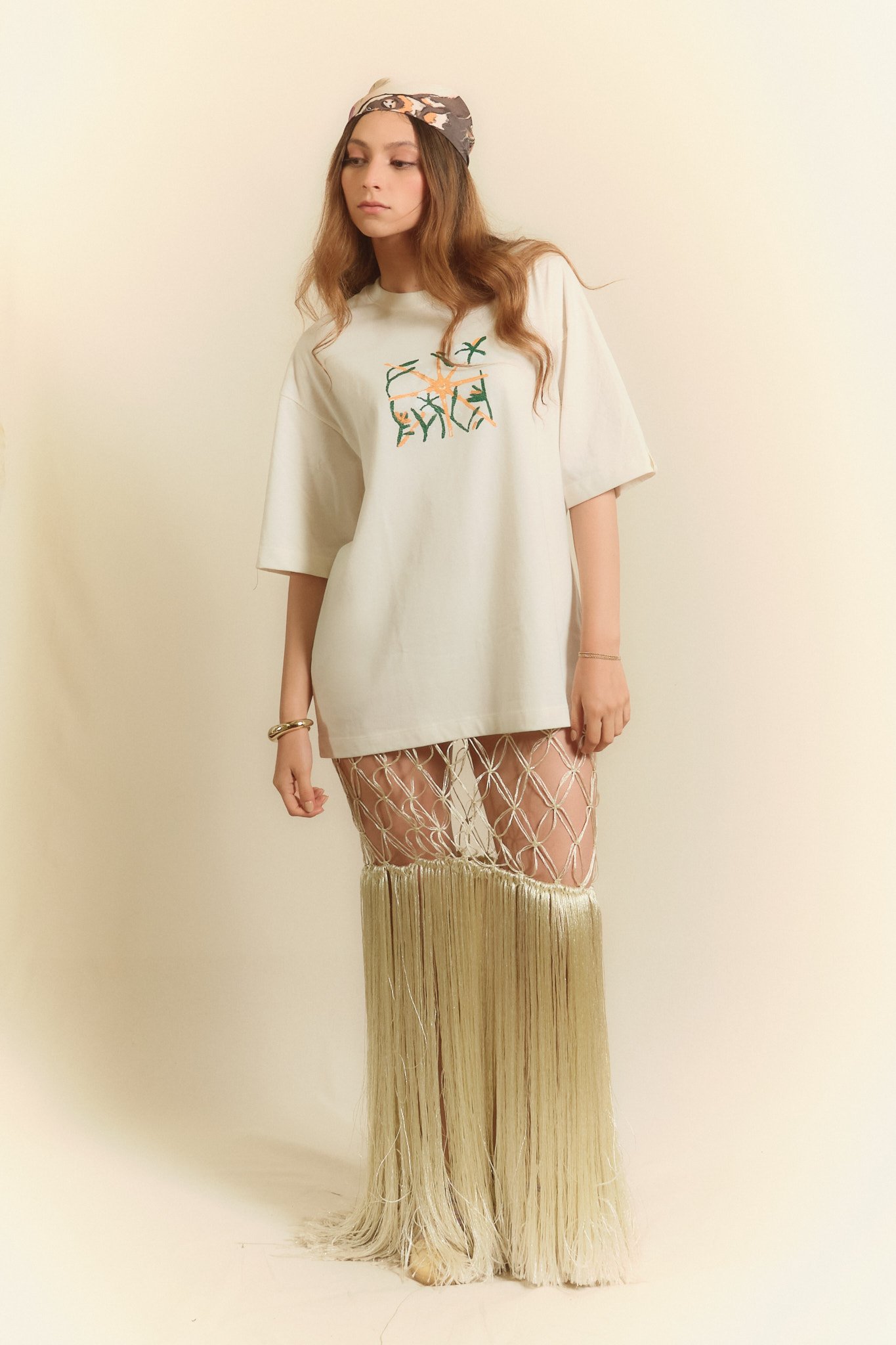 Camiseta Matilde Lina Oversize Vainilla