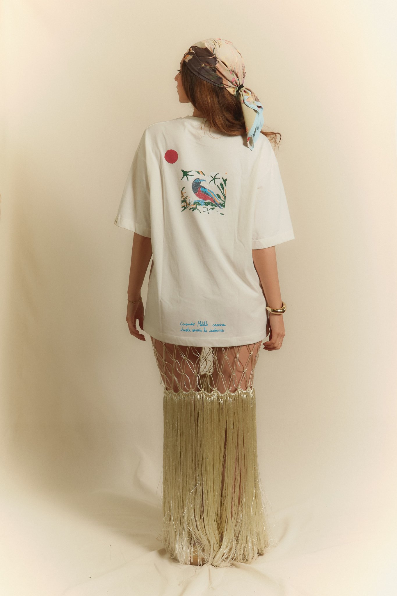Camiseta Matilde Lina Oversize Vainilla
