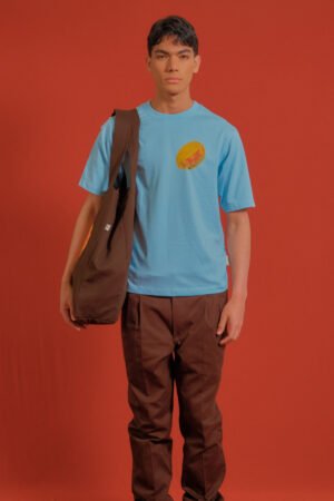 Camiseta Pico de Mango Boxy Azul